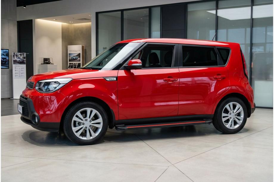 Kia Soul II 2013-2018 Praguri Laterale Maya Red (2 buc, Aluminiu) Foto 1