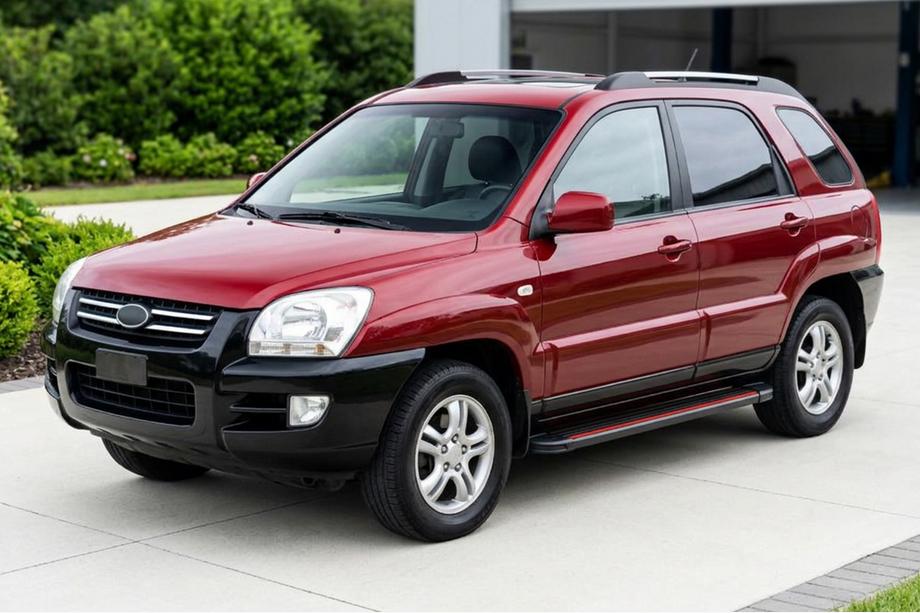 Kia Sportage 2004-2010 Praguri Laterale Maya Red (2 buc, Aluminiu) Foto 1