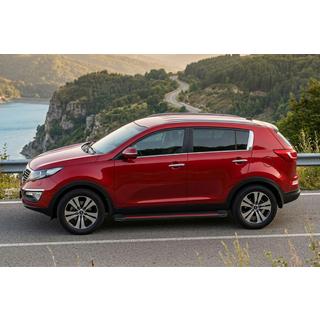 Praguri Laterale Maya Red-Black (2 buc, Aluminiu) Kia Sportage 2010-2015 foto 1