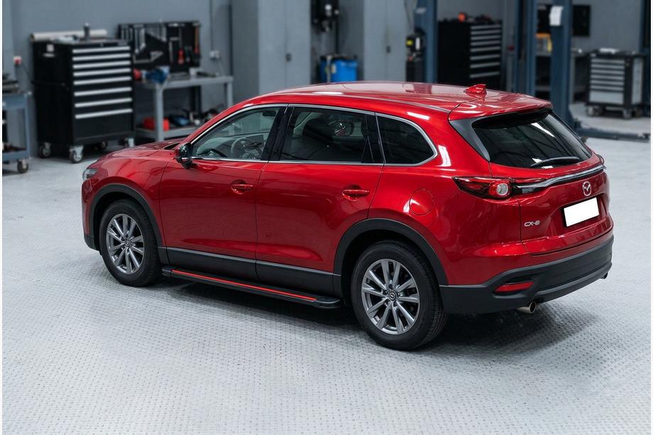 Mazda CX-9 2017- Praguri Laterale Maya Red (2 buc, Aluminiu) Image