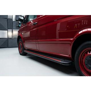 Praguri Laterale Maya Red-Black (2 buc, Aluminiu) foto 1