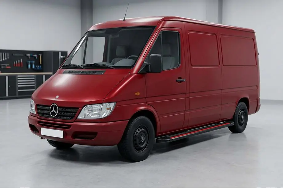 Mercedes Sprinter W901/902/903/904/905 1995–2006 Praguri Laterale Maya Red (2 buc, Aluminiu) Image