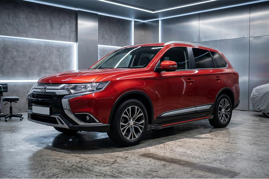 Mitsubishi Outlander 2012-2021 Praguri Laterale Maya Red (2 buc, Aluminiu) Image