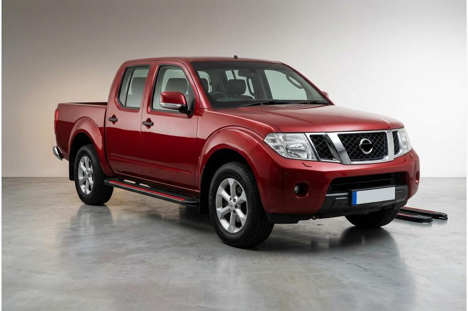 Nissan Navara 2006-2015 Praguri Laterale Maya Red (2 buc, Aluminiu) Foto 1