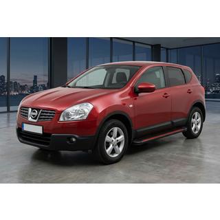 Praguri Laterale Maya Red-Black (2 buc, Aluminiu) Nissan Qashqai 2007-2010 foto 1