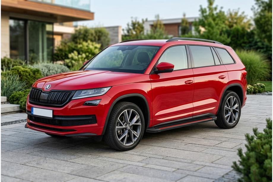 Skoda Kodiaq 2016-2023 Praguri Laterale Maya Red (2 buc, Aluminiu) Image