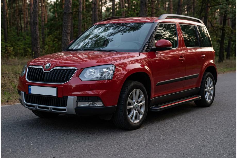 Skoda Yeti 2009-2017 Praguri Laterale Maya Red (2 buc, Aluminiu) Foto 1