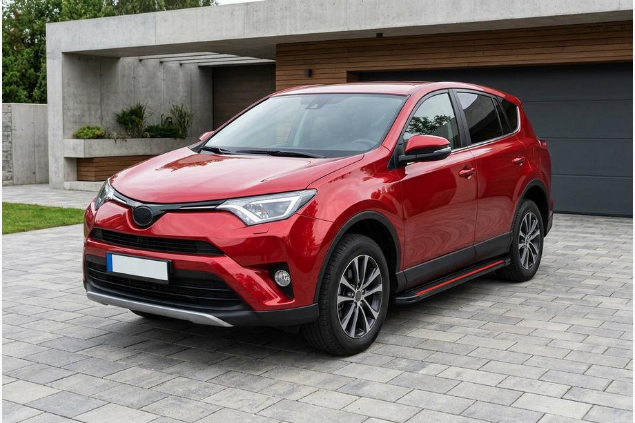 Toyota Rav 4 2013-2018 Praguri Laterale Maya Red (2 buc, Aluminiu) Foto 1