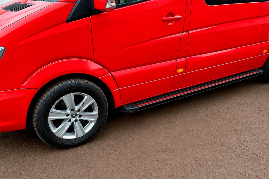 Volkswagen Crafter 2006-2016 Praguri Laterale Maya Red (2 buc, Aluminiu) Foto 3