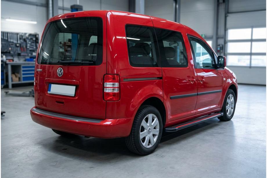 Volkswagen Caddy 2004-2010 Praguri Laterale Maya Red (2 buc, Aluminiu) Foto 1