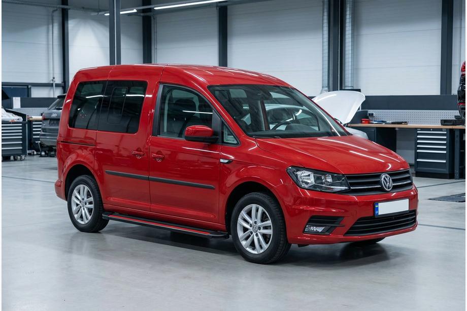 Volkswagen Caddy 2015-2020 Praguri Laterale Maya Red (2 buc, Aluminiu) Image