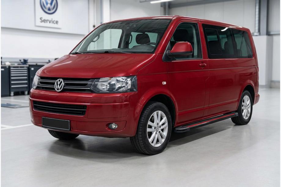 Volkswagen T5 2010-2015 Praguri Laterale Maya Red (2 buc, Aluminiu) Ampatament Lung Foto 1