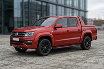 Volkswagen Amarok 2010-2022 Praguri Laterale Maya Red-Black (2 buc, Aluminiu) foto 1