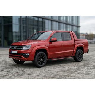 Praguri Laterale Maya Red-Black (2 buc, Aluminiu) Volkswagen Amarok 2010-2022 foto 1