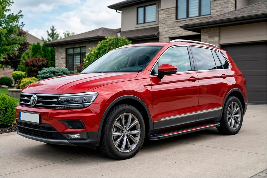 Volkswagen Tiguan 2016-2023 Praguri Laterale Maya Red (2 buc, Aluminiu) Foto 1