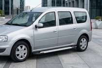 Lada Largus 2012- Praguri Laterale Tip X5 (2 buc, Aluminiu) foto 1