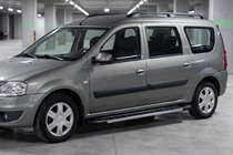 Lada Largus 2012- Praguri Laterale RedLine V1 (2 buc, Aluminiu) foto 1