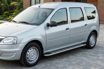 Lada Largus 2012- Praguri Laterale Maydos V2 (2 buc, Aluminiu si Otel Inoxidabil) foto 1