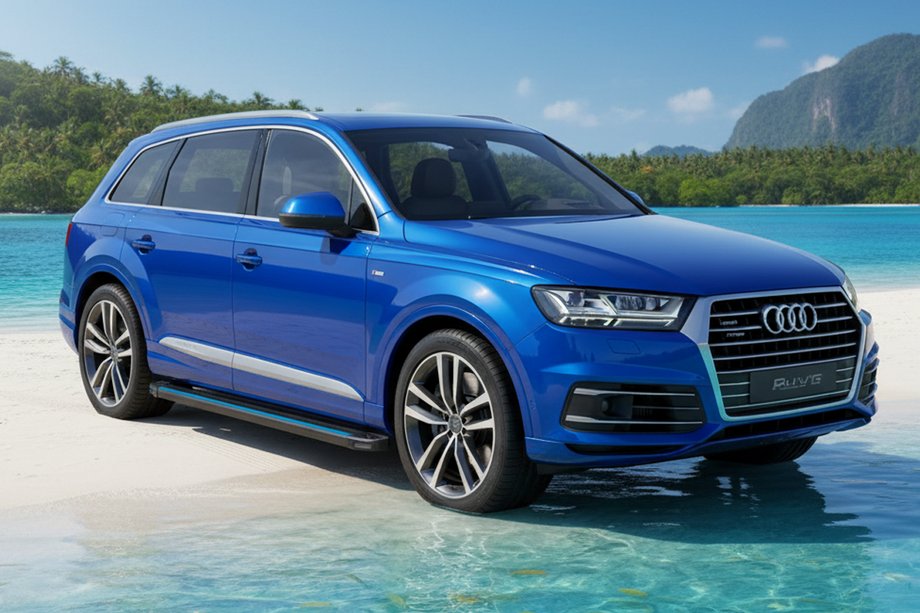 Audi Q7 2015–2026 Praguri Laterale Maya Blue (2 buc, Aluminiu) Image