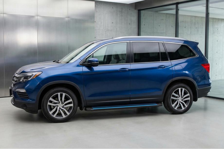 Honda Pilot 2015-2022 Praguri Laterale Maya Blue (2 buc, Aluminiu) Foto 1