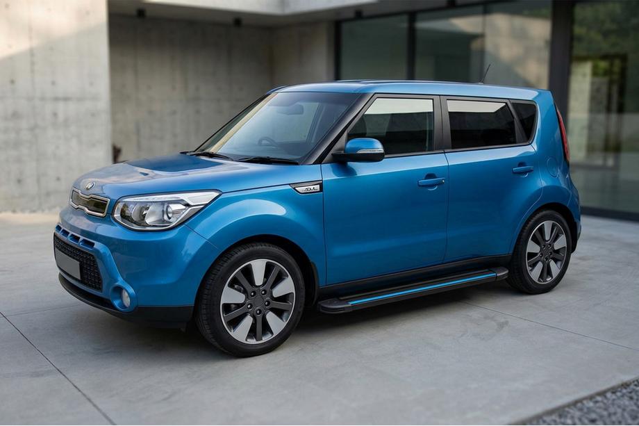 Kia Soul II 2013-2018 Praguri Laterale Maya Blue (2 buc, Aluminiu) Foto 1