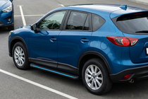 Mazda CX-5 2012-2017 Praguri Laterale Maya Blue (2 buc, Aluminiu) foto 2