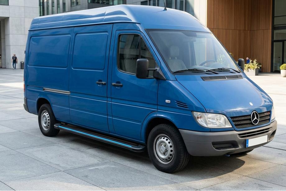 Mercedes Sprinter W901/902/903/904/905 1995–2006 Praguri Laterale Maya Blue (2 buc, Aluminiu) Foto 1