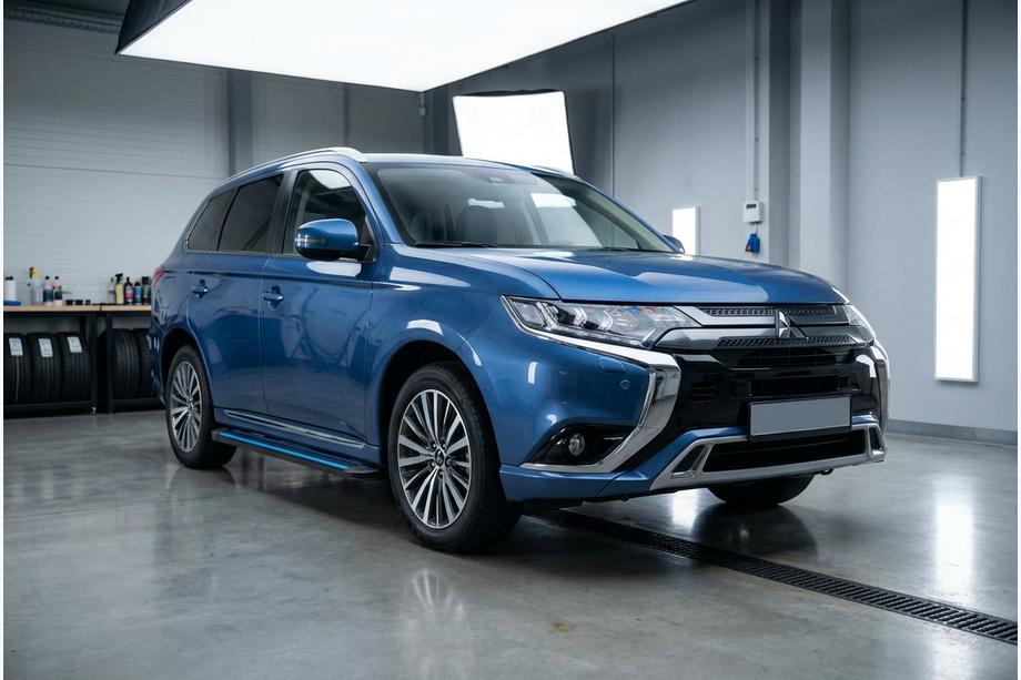 Mitsubishi Outlander 2012-2021 Praguri Laterale Maya Blue (2 buc, Aluminiu) Foto 1
