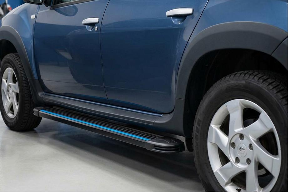 Renault Duster 2008–2017 Praguri Laterale Maya Blue (2 buc, Aluminiu) Image