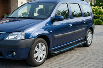 Renault Logan MCV 2005-2013 Praguri Laterale Maya Blue (2 buc, Aluminiu) foto 3