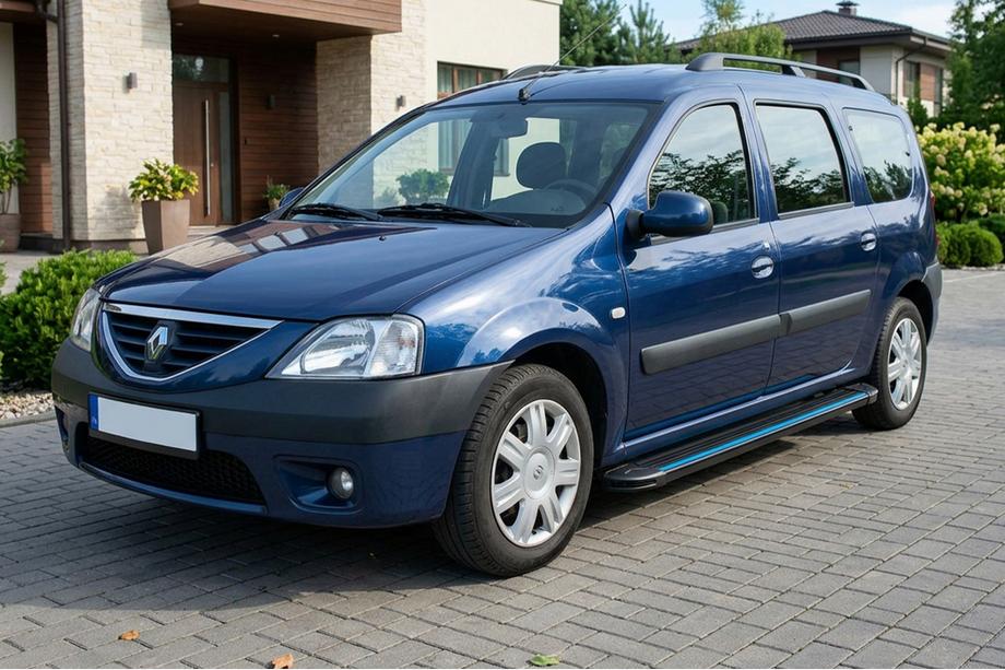 Renault Logan MCV 2005-2013 Praguri Laterale Maya Blue (2 buc, Aluminiu) Image