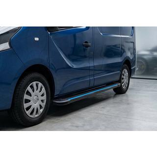 Praguri Laterale Maya Blue-Black (2 buc, Aluminiu) Renault Trafic 2015- foto 1