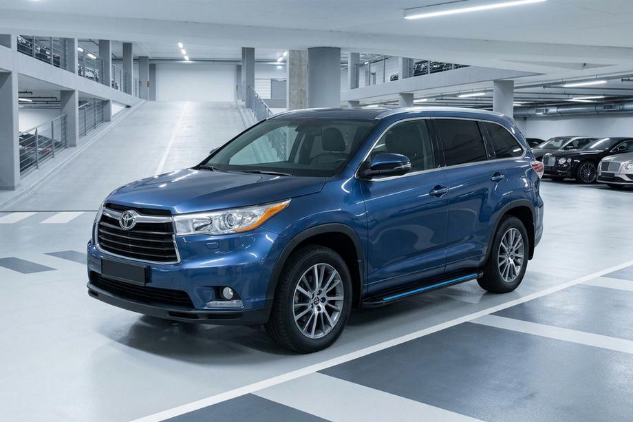 Toyota Highlander 2013-2019 Praguri Laterale Maya Blue (2 buc, Aluminiu) Foto 1