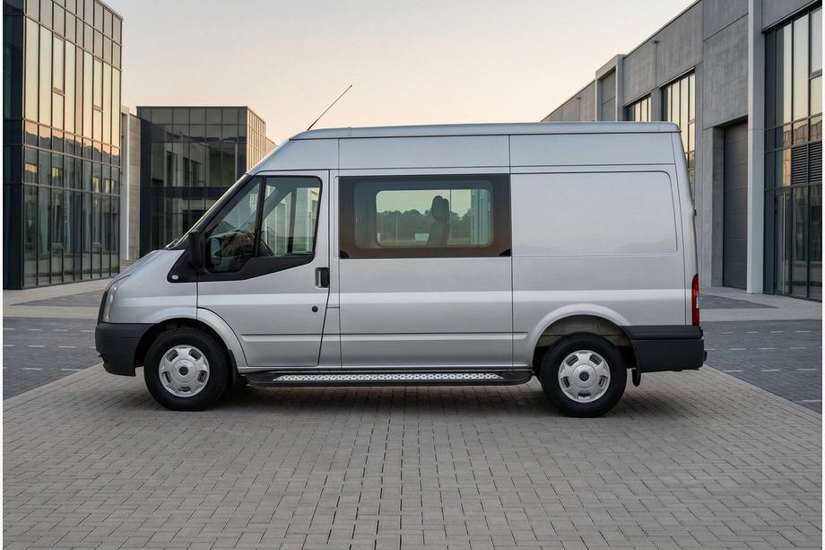 Ford Transit 2000–2014 Praguri Laterale New Vision Black (2 buc, Aluminiu) L3/L4 (lung) Image