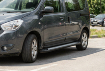 Renault Dokker 2013-2022 Praguri Laterale New Vision Black (2 buc, Aluminiu) foto 1