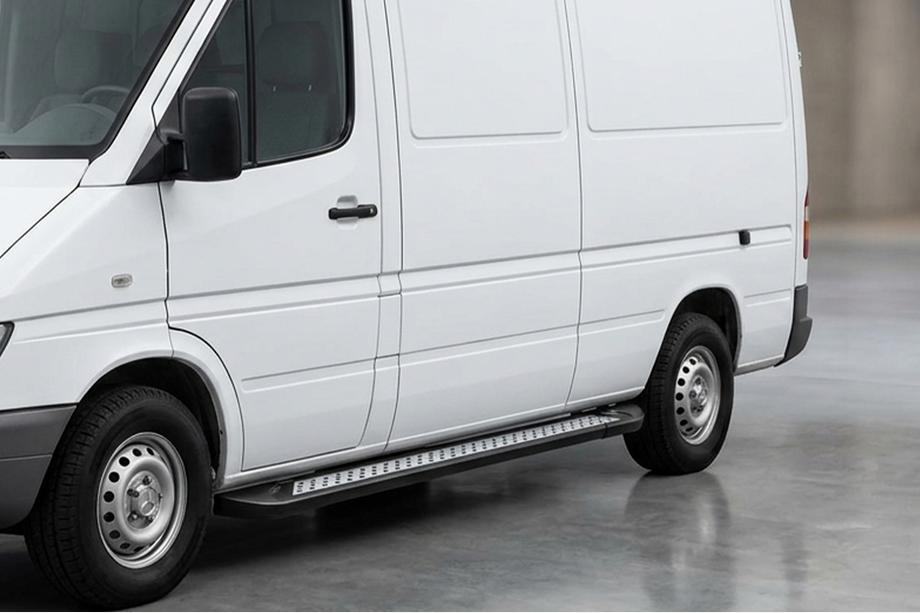 Volkswagen LT 1995-2006 Praguri Laterale New Vision Black (2 buc, Aluminiu) Ampatament Mediu Foto 1