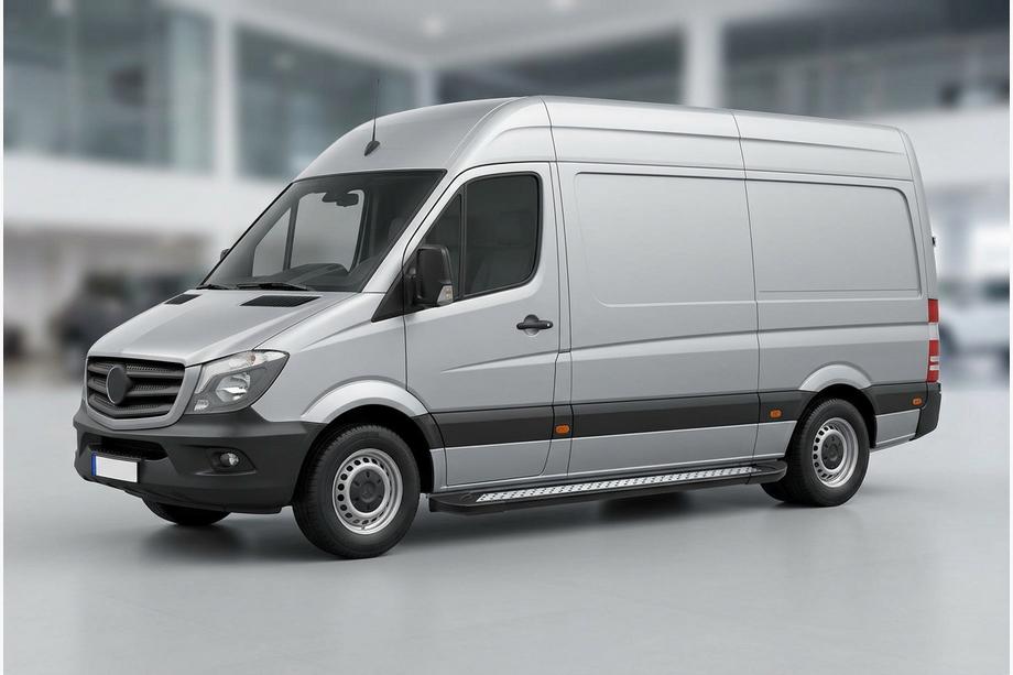 Volkswagen Crafter 2006-2016 Praguri Laterale New Vision Black (2 buc, Aluminiu) Long/ExtraLong Image