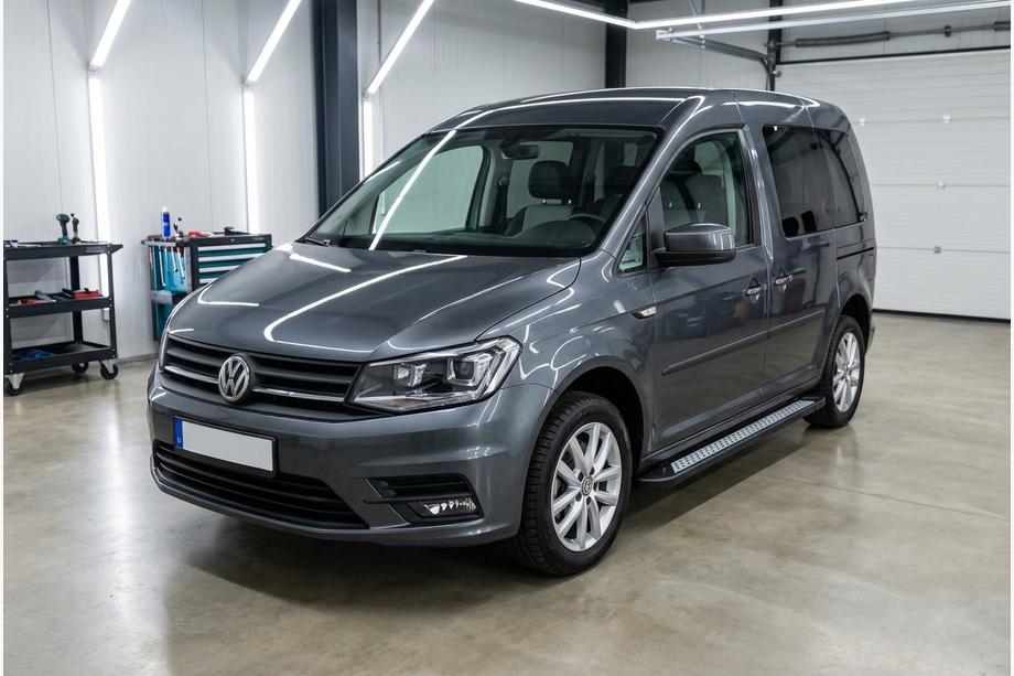 Volkswagen Caddy 2015-2020 Praguri Laterale New Vision Black (2 buc, Aluminiu) Baza Maxi Foto 1