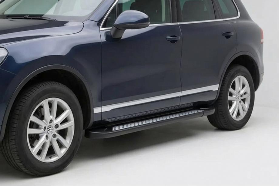 Volkswagen Touareg 2002–2010 Praguri Laterale New Vision Black (2 buc, Aluminiu) Foto 1