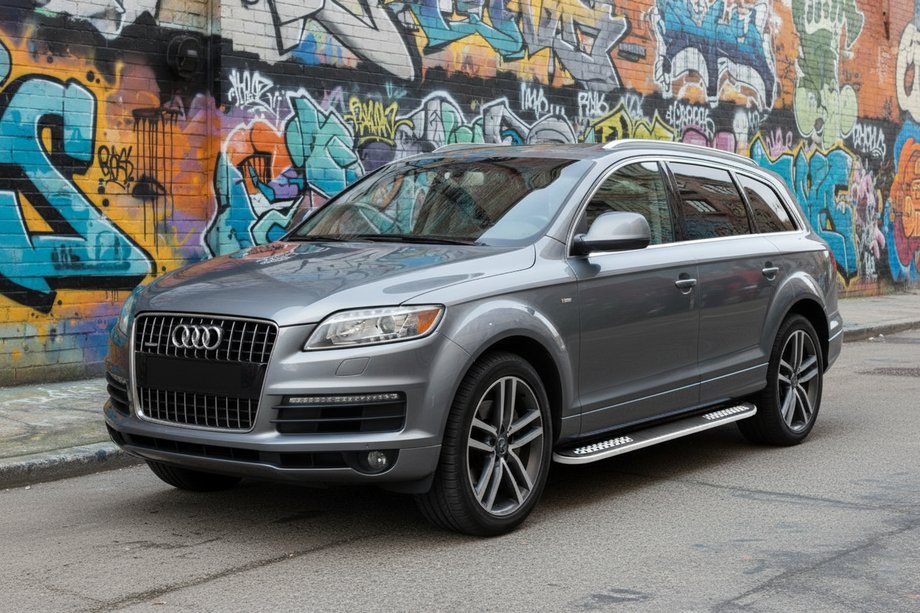 Audi Q7 2005-2015 Praguri Laterale Tayga V2 (2 buc, Aluminiu) Foto 1