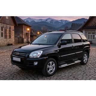 Praguri Laterale Tayga V2 (2 buc, Aluminiu) Kia Sportage 2004-2010 foto 1