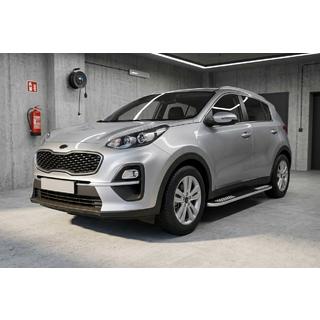 Praguri Laterale Tayga V2 (2 buc, Aluminiu) Kia Sportage 2015-2021 foto 1