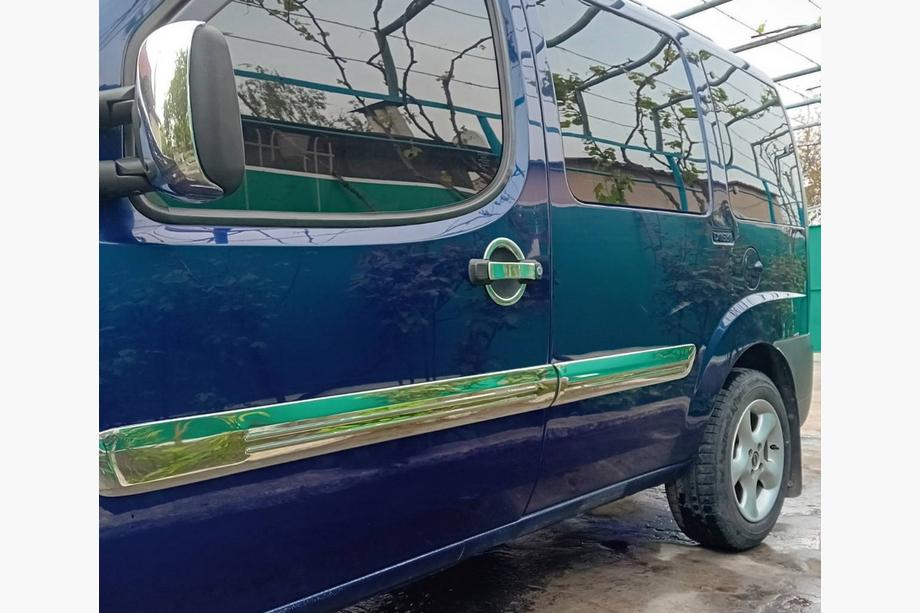 Fiat Doblo I 2005-2010 Molding Usa Model Lat (4 buc, Inox) OmsaLine - Otel Inoxidabil Italian Image