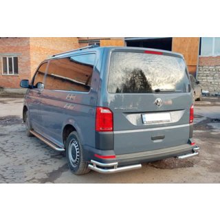 Coltare spate AK003-Double (2 buc, inox) Volkswagen T6 2015-2024 foto 4