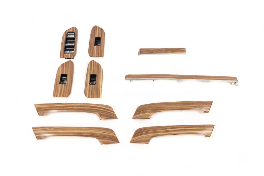 Toyota Land Cruiser Prado 150 2009-2023 Set insertii aspect lemn (deschis) Image