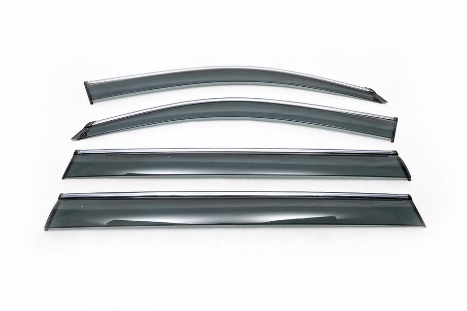 Mercedes GL/GLS class X166 2012-2019 Deflectoare geamuri cu ornament cromat (4 buc, HIC) Foto 2