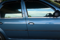Renault Logan I 2008-2013 Ornamente Exterioare Geamuri Inox (4 buc) Carmos - Otel Inoxidabil Turcesc foto 1