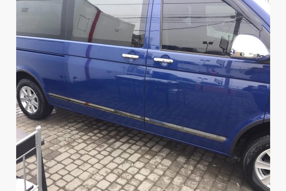 Volkswagen T5 Multivan 2003–2010 Molduri Usi (Inox, Crom Negru) Ampatament Lung, OmsaLine - Otel Inoxidabil Italian Foto 2