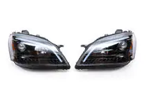 Mercedes ML W164 2005-2011 Faruri fata cu element LED (2005-2008, 2 buc, inchise la culoare) foto 2