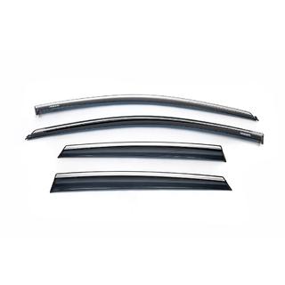 Deflectoare geamuri cu ornament cromat HB (4 buc, Niken) foto 2
